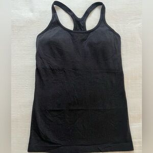 Lulu Lemon Black Ribbed Tank Top
